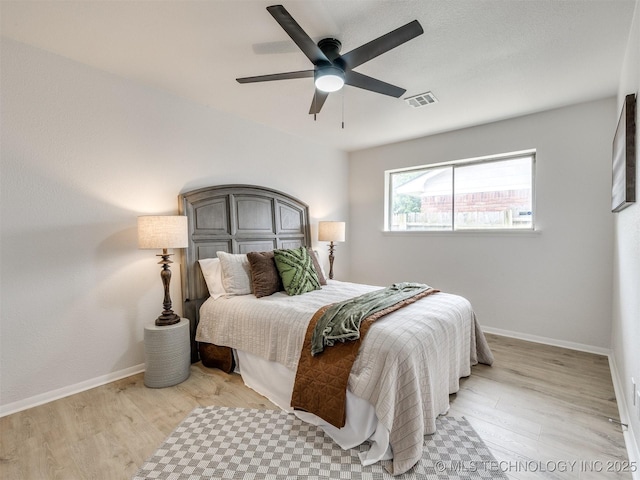 5015 S 89th E Pl, Tulsa, OK 74145 - bedroom featuring light wood-style floors and a ceiling fan