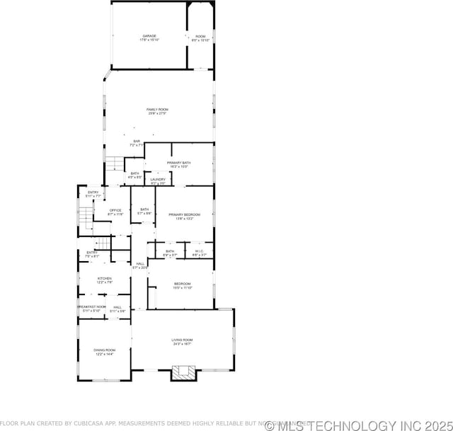 2403 S Troost Ave, Tulsa, OK 74114 - floor plan / room layout