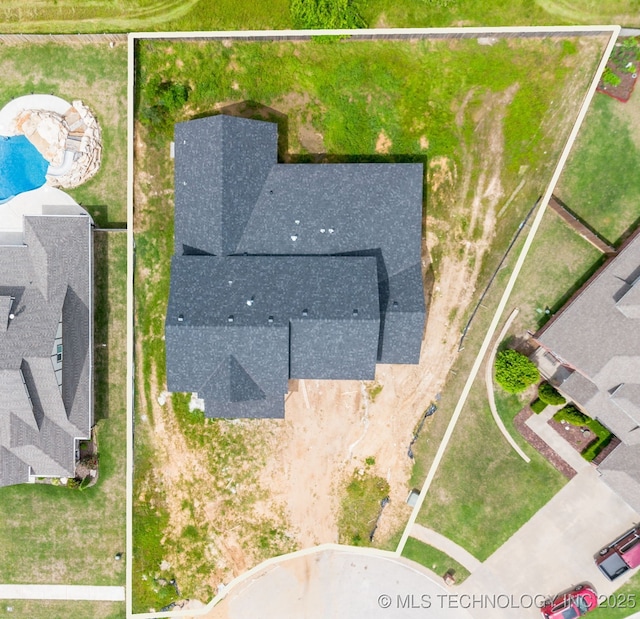 9518 N 143rd Ct E, Owasso, OK 74055 - view of property location featuring property boundaries highlighted and a pool area