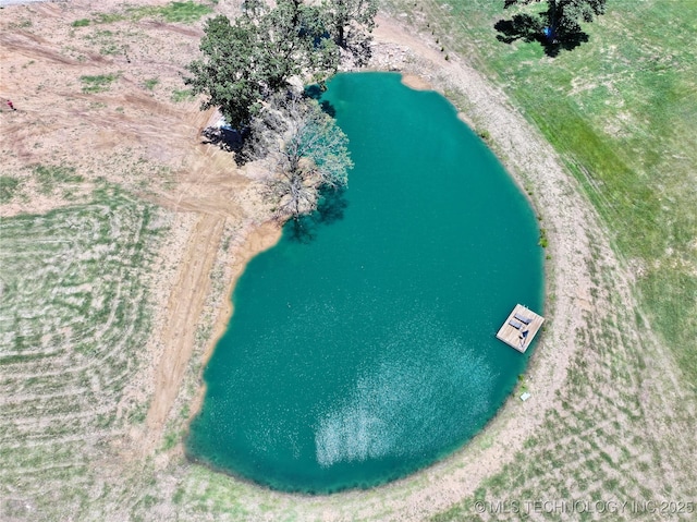 6854 Delores Dr, Sulphur, OK 73086 - bird's eye view of a nearby body of water