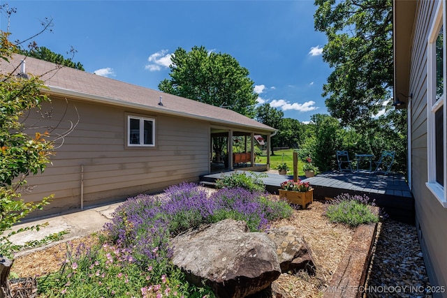 11787 S 4243rd Rd, Chelsea, OK 74016 - view of yard featuring a wooden deck