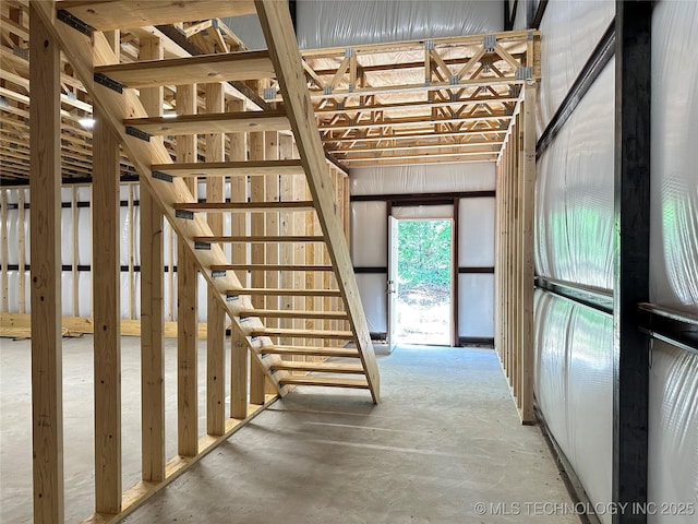 199 Shadow Ln, Ardmore, OK 73401 - stairs with concrete flooring