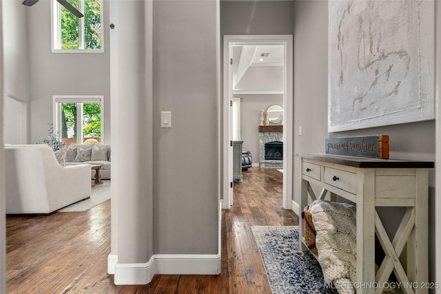 12014 S Kingston Pl, Tulsa, OK 74137 - hallway with hardwood / wood-style floors and baseboards