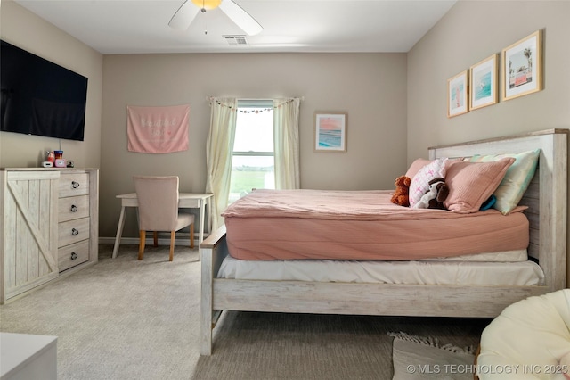 12014 S Kingston Pl, Tulsa, OK 74137 - bedroom featuring carpet flooring and ceiling fan