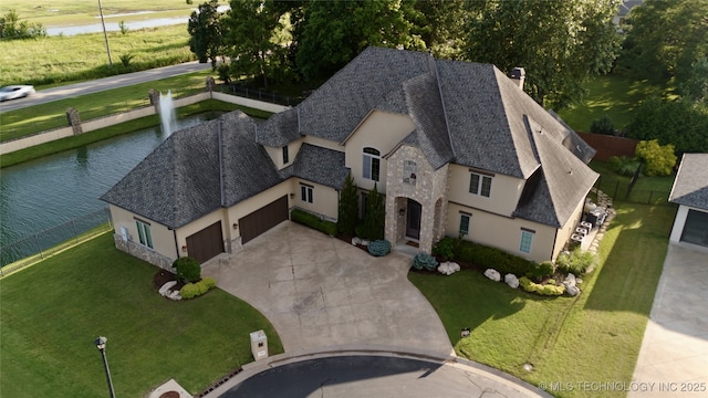 12014 S Kingston Pl, Tulsa, OK 74137 - aerial view of property and surrounding area with a large body of water