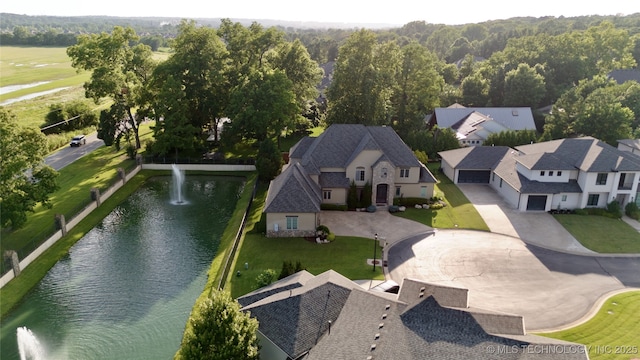 12014 S Kingston Pl, Tulsa, OK 74137 - aerial perspective of suburban area featuring a nearby body of water
