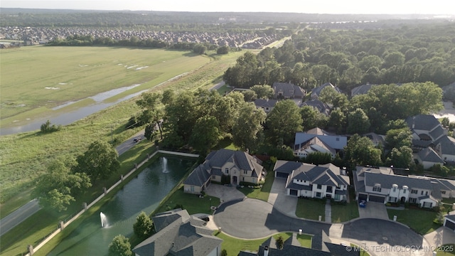 12014 S Kingston Pl, Tulsa, OK 74137 - aerial view of property and surrounding area with a large body of water and nearby suburban area