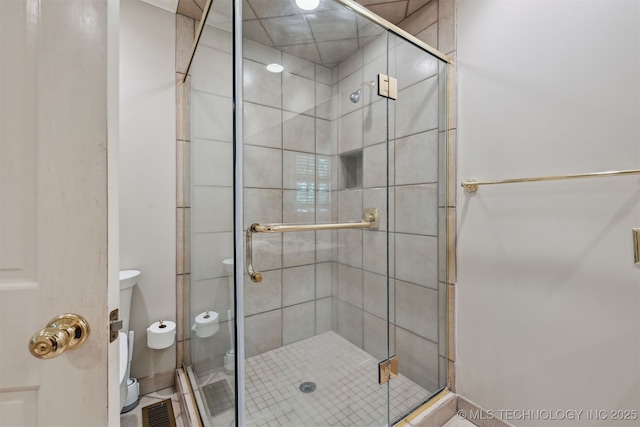 3898 E 72nd St, Tulsa, OK 74136 - bathroom featuring toilet and a stall shower