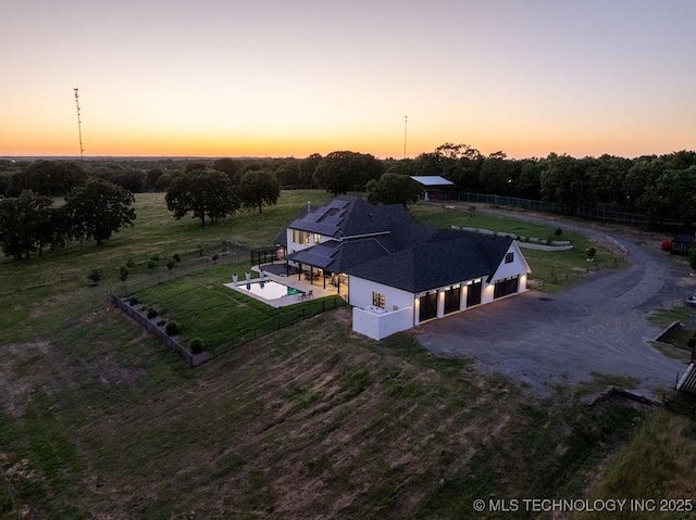 589 Three Mile Rd, Durant, OK 74701 - view of aerial view at dusk