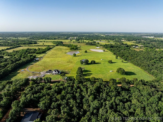 589 Three Mile Rd, Durant, OK 74701 - aerial view of property and surrounding area featuring rural landscape