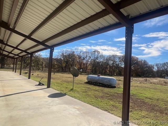 376 Lotoroc Ranch Rd, Barnsdall, OK 74002 - view of patio with view of wooded area