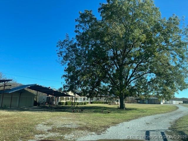 376 Lotoroc Ranch Rd, Barnsdall, OK 74002 - view of grassy yard