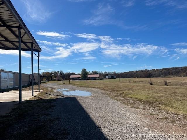 376 Lotoroc Ranch Rd, Barnsdall, OK 74002 - view of yard with gravel driveway