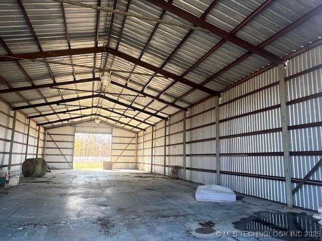 376 Lotoroc Ranch Rd, Barnsdall, OK 74002 - garage featuring metal wall