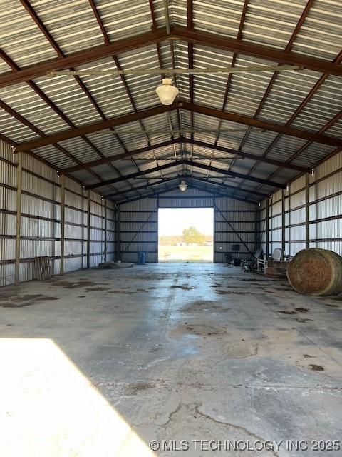 376 Lotoroc Ranch Rd, Barnsdall, OK 74002 - garage featuring metal wall