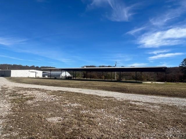 376 Lotoroc Ranch Rd, Barnsdall, OK 74002 - view of yard featuring a detached carport