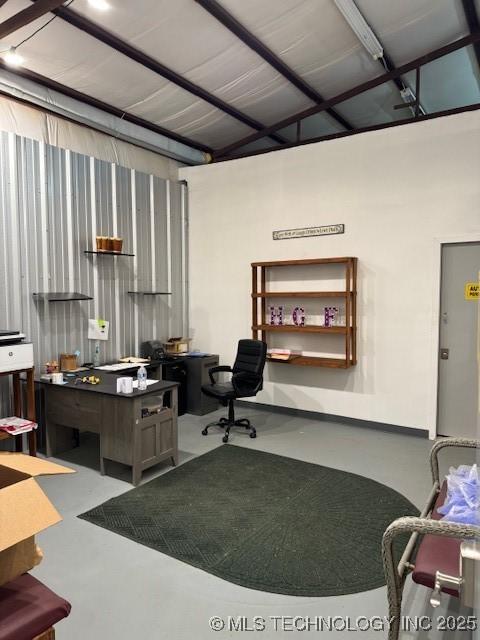 376 Lotoroc Ranch Rd, Barnsdall, OK 74002 - home office with concrete floors