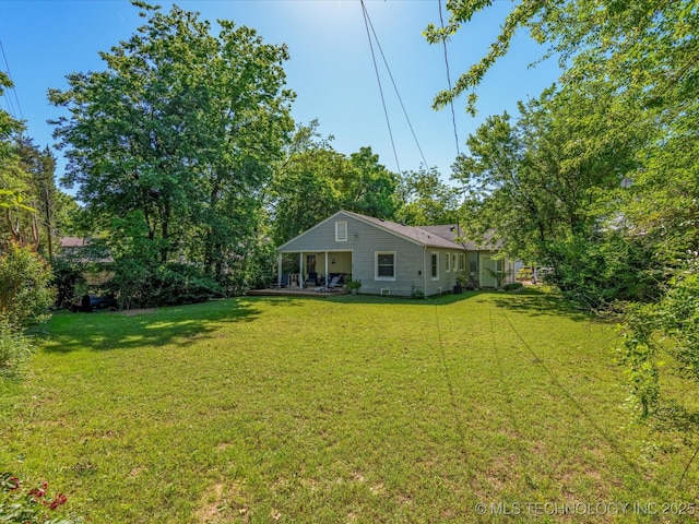 1626 S Dewey Ave, Bartlesville, OK 74003 - view of green lawn with a patio