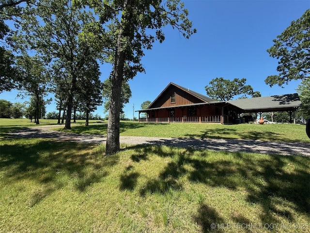 7905 Hornbeam Rd, Henryetta, OK 74437 - view of green lawn