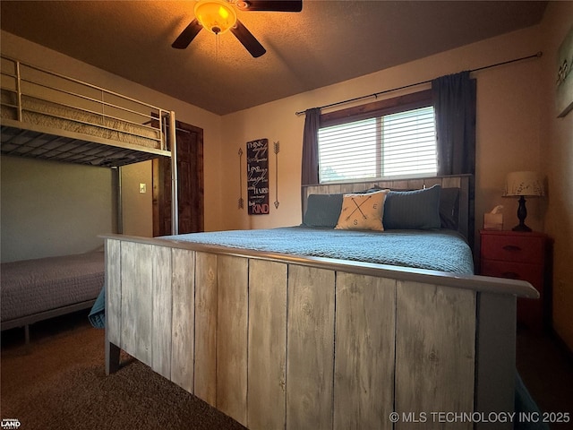 1965 Mcalester Lk, Mcalester, OK 74501 - bedroom featuring carpet and ceiling fan
