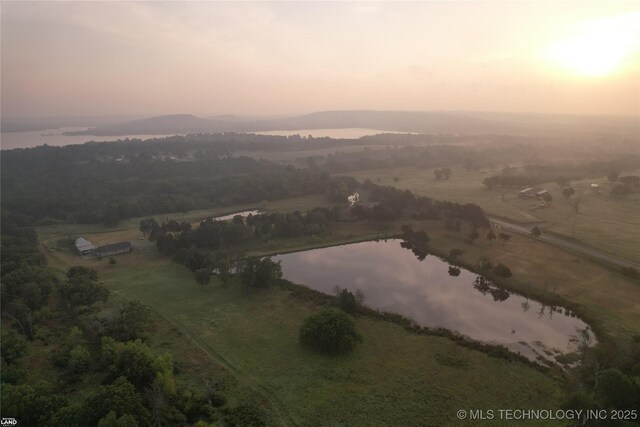 1965 Mcalester Lk, Mcalester, OK 74501 - aerial view of property and surrounding area with a nearby body of water and rural landscape