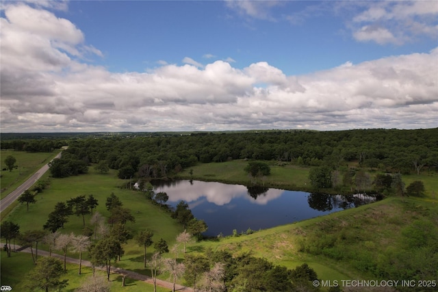 1965 Mcalester Lk, Mcalester, OK 74501 - drone / aerial view of a heavily wooded area and a nearby body of water