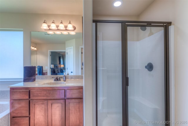 10216 N 120th E Ave, Owasso, OK 74055 - full bathroom with vanity and a stall shower