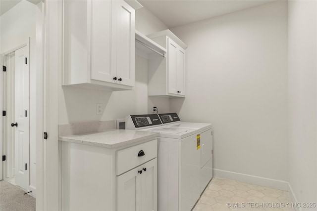 2978 E 146th St S, Bixby, OK 74008 - washroom featuring cabinet space, washer and clothes dryer, and baseboards