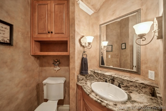 3335 E 93rd St, Tulsa, OK 74137 - half bath featuring vanity and toilet