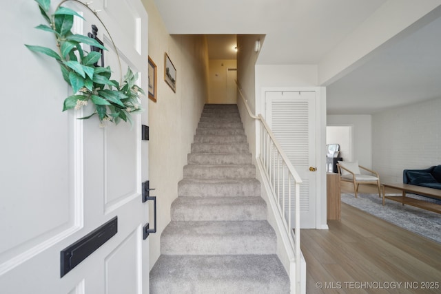 5538 E 46th St Unit 9, Tulsa, OK 74135 - stairs with wood finished floors