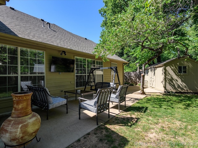 5553 S Delaware Ct, Tulsa, OK 74105 - view of patio / terrace featuring an outdoor hangout area