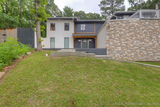 7423 S Urbana Ave, Tulsa, OK 74136 - view of front of property with stucco siding and stone siding