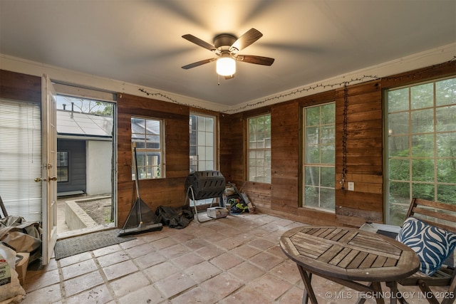 7423 S Urbana Ave, Tulsa, OK 74136 - sunroom featuring plenty of natural light and ceiling fan