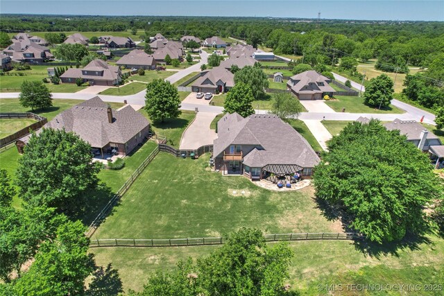 11123 S 212th E Ave, Broken Arrow, OK 74014 - aerial perspective of suburban area