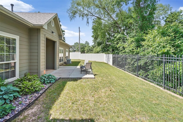 10107 S 94th E Pl, Tulsa, OK 74133 - view of yard with a patio area and cooling unit