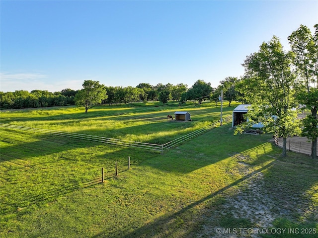 16012 N 145th Ave, Collinsville, OK 74021 - view of yard featuring a rural view and an outdoor structure