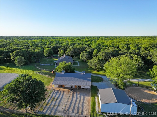 16012 N 145th Ave, Collinsville, OK 74021 - view of subject property with a heavily wooded area