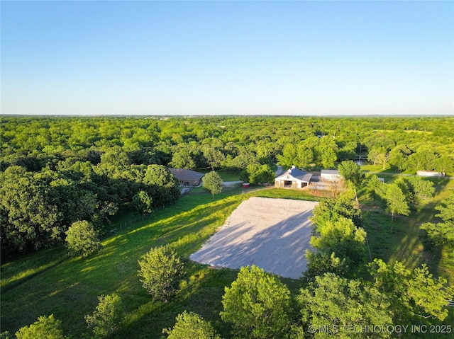16012 N 145th Ave, Collinsville, OK 74021 - view of subject property with a heavily wooded area