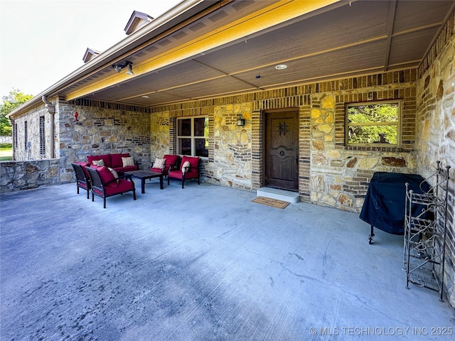 16012 N 145th Ave, Collinsville, OK 74021 - view of patio with outdoor lounge area and grilling area