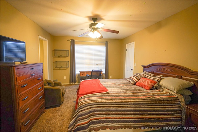 7808 E Broadway St, Broken Arrow, OK 74014 - carpeted bedroom featuring ceiling fan