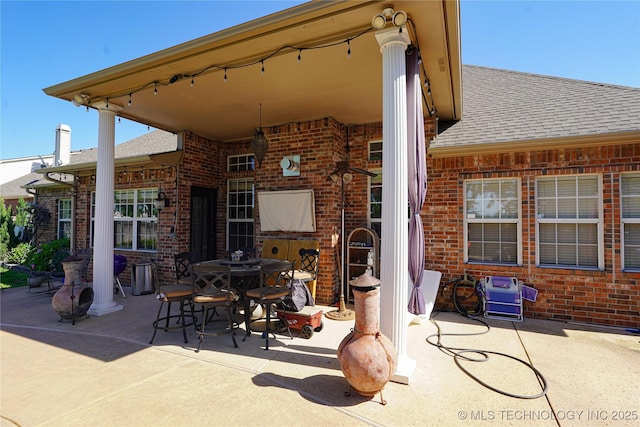7808 E Broadway St, Broken Arrow, OK 74014 - view of patio / terrace featuring outdoor dining space
