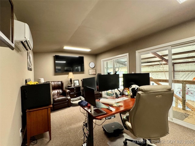 74232 S 320th Rd, Wagoner, OK 74467 - office featuring carpet floors and a wall mounted air conditioner