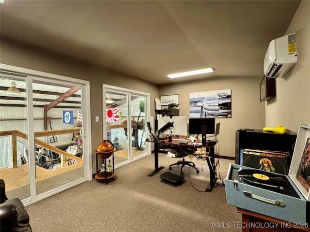 74232 S 320th Rd, Wagoner, OK 74467 - office area with an AC wall unit and carpet floors