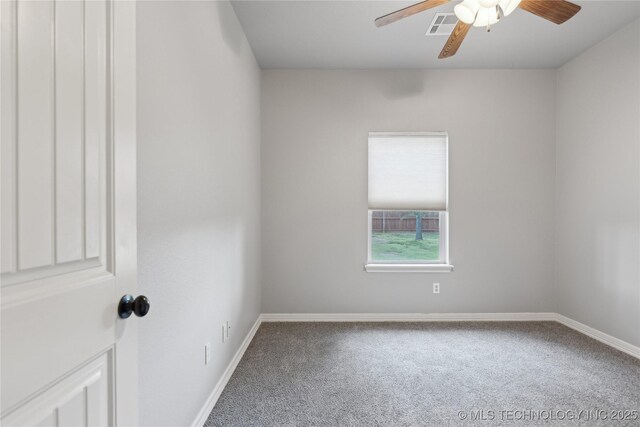 7083 E 85th St N, Owasso, OK 74055 - spare room with carpet, baseboards, and ceiling fan