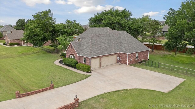 7083 E 85th St N, Owasso, OK 74055 - aerial view of property and surrounding area