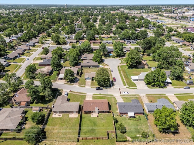 aerial view of residential area