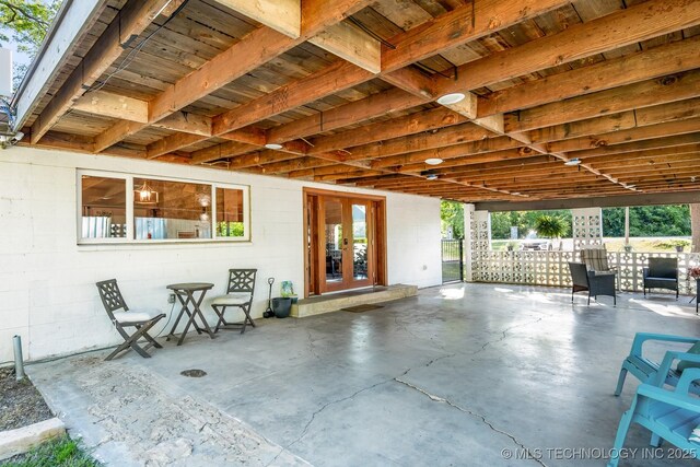 1300 S Mississippi, Ada, OK 74820 - view of patio / terrace featuring french doors