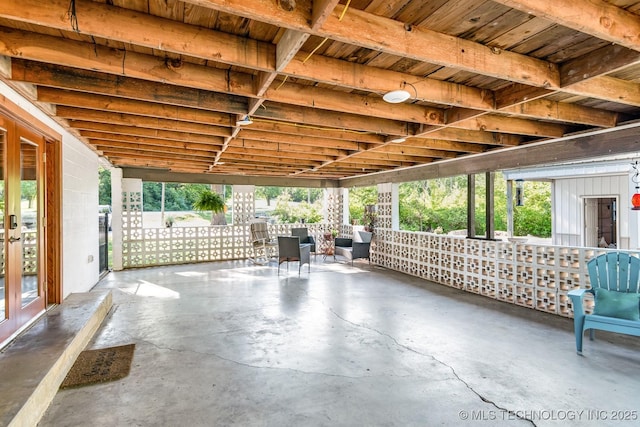 1300 S Mississippi, Ada, OK 74820 - view of patio with french doors