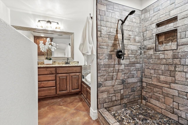 15209 S 89th W Ave, Sapulpa, OK 74066 - bathroom featuring tiled shower, vanity, and a garden tub