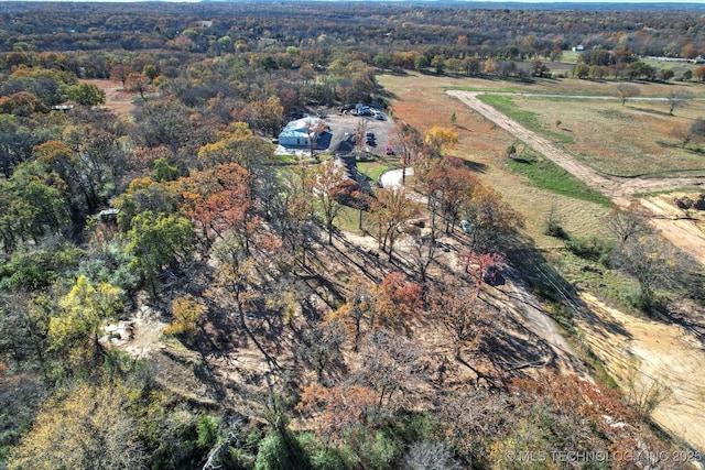 15209 S 89th W Ave, Sapulpa, OK 74066 - aerial view of property and surrounding area with a forest and rural landscape